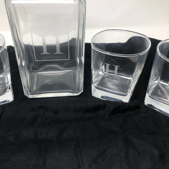 *H* Cathy's Concepts 5pc Monogrammed Decanter Set - Picture 4 of 4